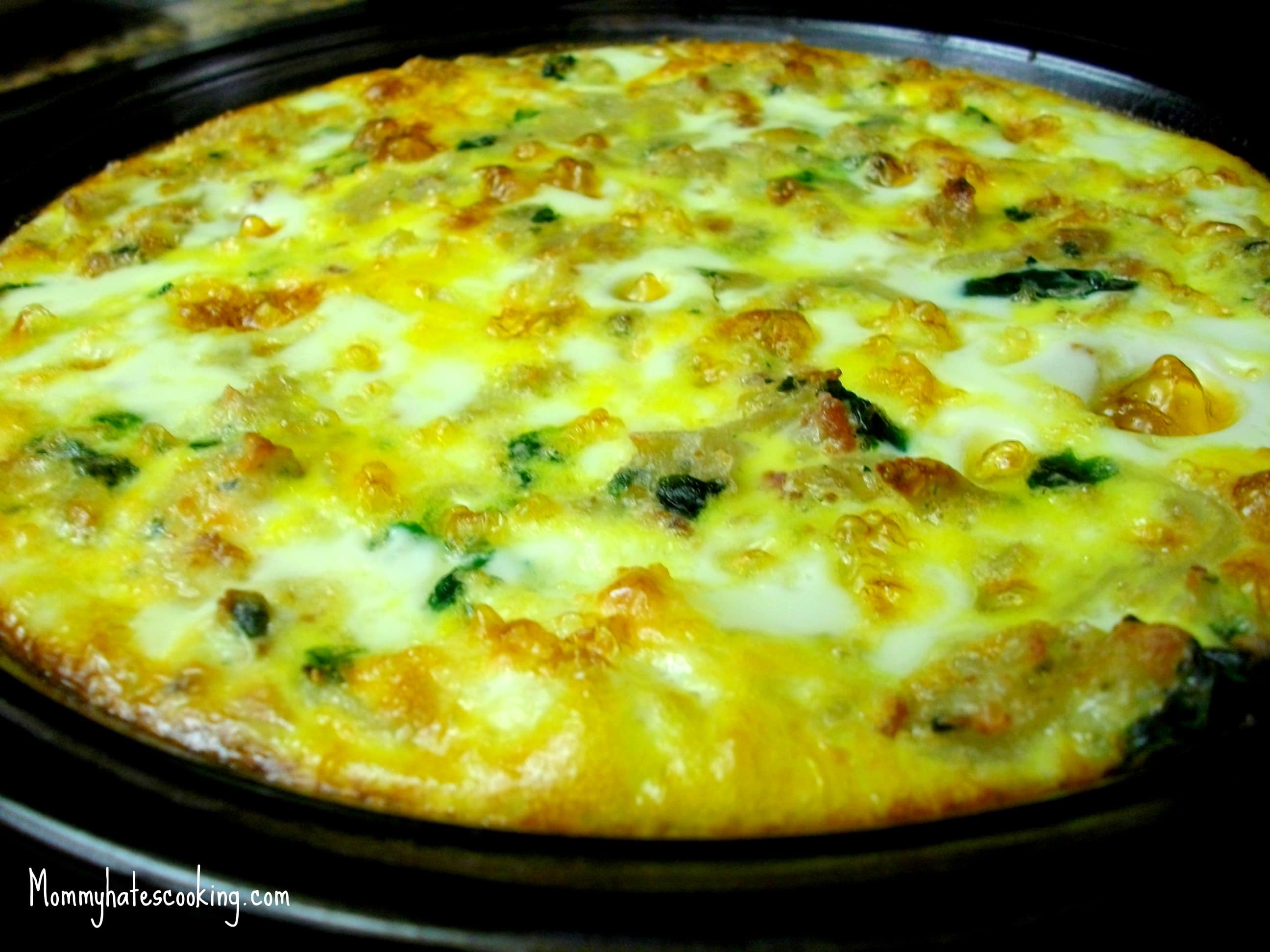 Spinach and Bacon Frittata
