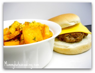 Burgers and Sweet Potato Bites