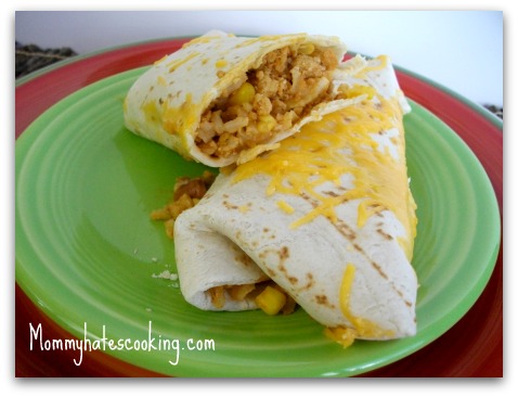 Ground Chicken and Bean Burritos