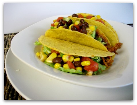Slow Cooker Chicken Tacos with Corn Salsa