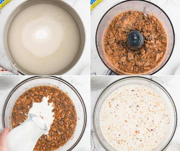 homemade butterfinger ice cream step by step instruction images
