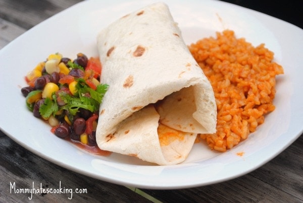 BBQ Shredded Chicken Burritos