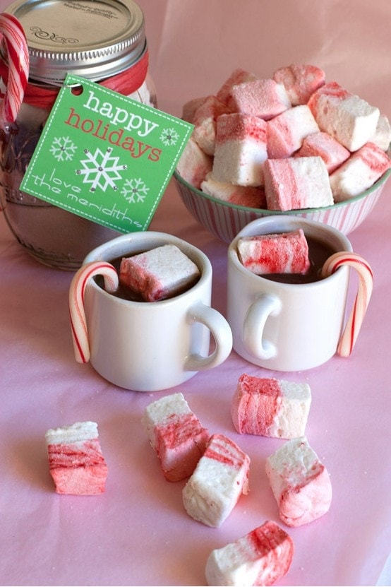 Gift Idea: Peppermint Candy Cane Marshmallows
