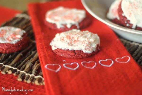 Valentine Treat-Red Velvet Cake Cookies