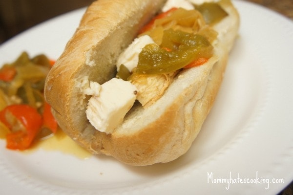 Gluten Free Slow Cooker Philly Chicken and Cheese