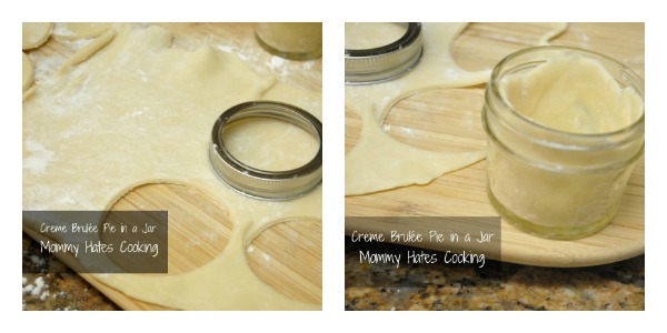 creme brulee pie in a jar