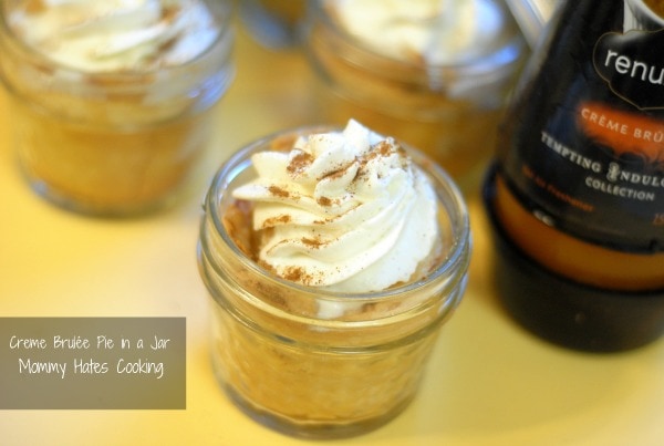 Creme Brulée Pie in a Jar