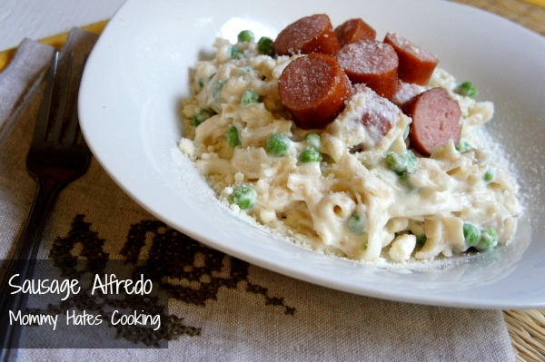 Turkey Sausage Fettuccine Alfredo