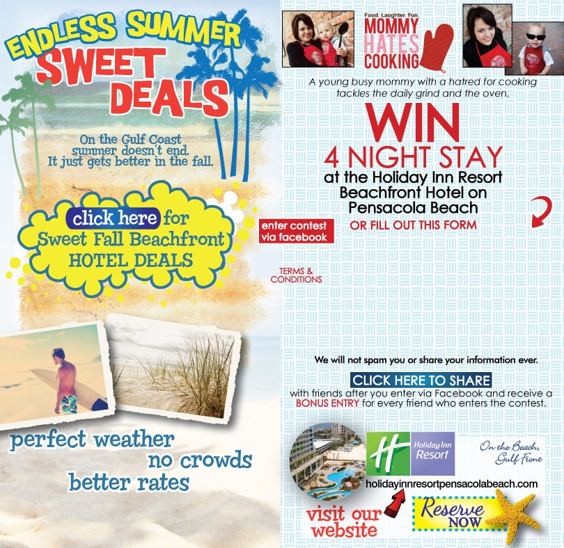 Giveaway: Beach Vacation to Holiday Inn Resort in Pensacola