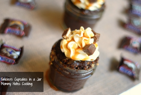 Snickers Cupcakes in a Jar