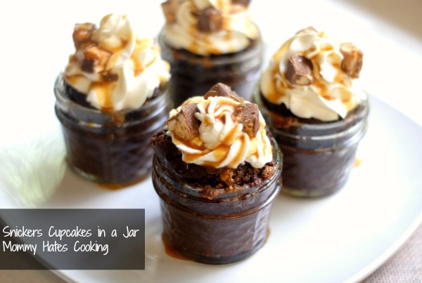 Snickers Cupcakes in a Jar