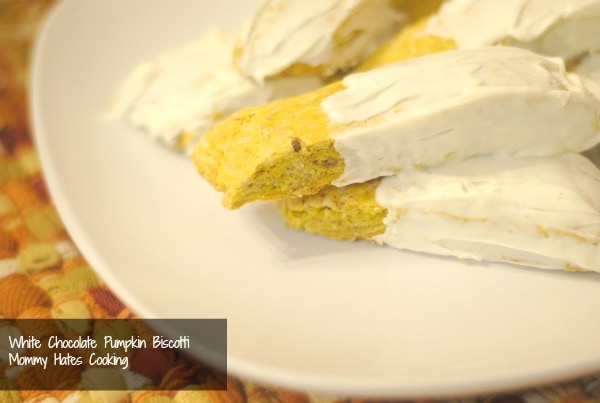 White Chocolate Pumpkin Biscotti