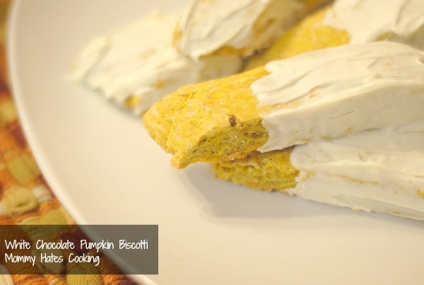 Friday Fall Treat Series: White Chocolate Pumpkin Biscotti