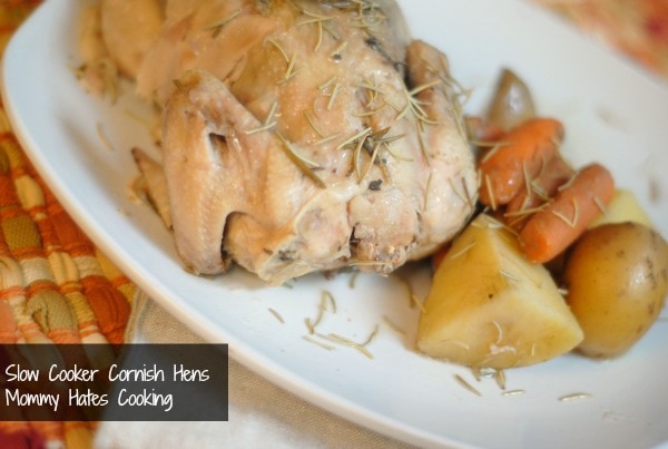 Slow Cooker Rosemary Cornish Hens