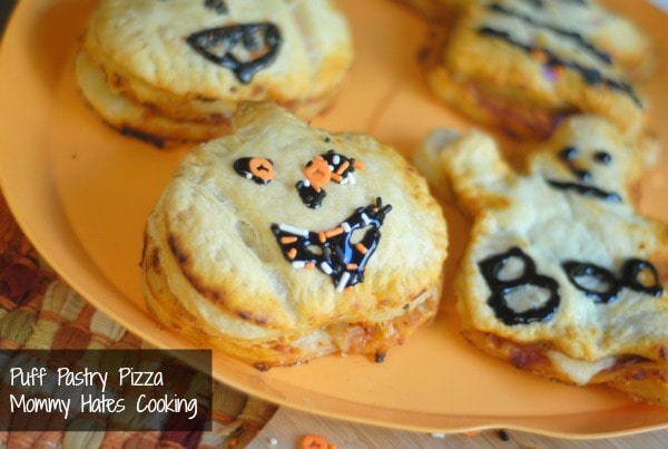 Puff Pastry Halloween Pizza