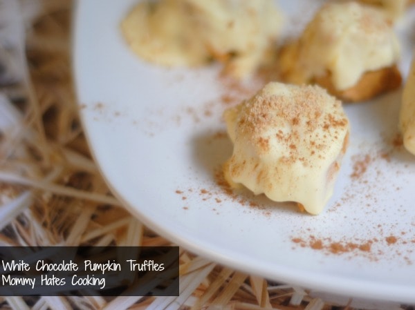 Friday Fall Treat: White Chocolate Pumpkin Truffles