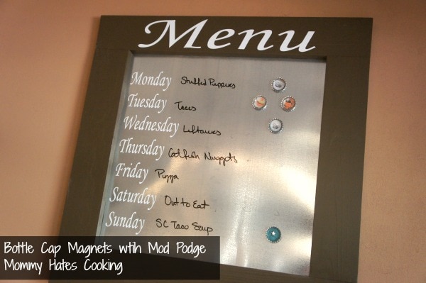 Mod Podge Bottle Cap Magnets