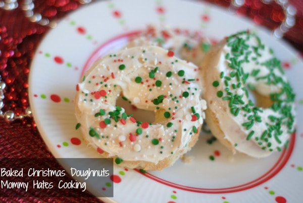 Baked Christmas Doughnuts