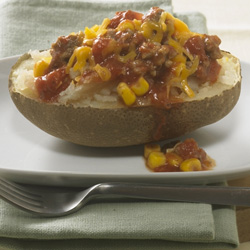 Chili Topped Potatoes