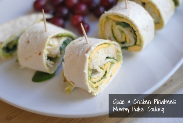 Guac and Chicken Pinwheels