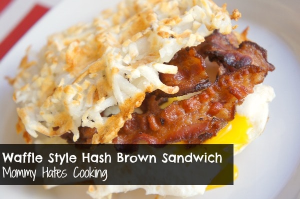 Waffle Style Hash Brown Sandwich