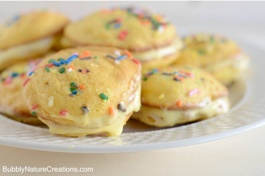 Cake Batter Ice Cream Whoopie Pies & Make Bake Create