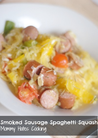 Smoked Sausage Spaghetti Squash