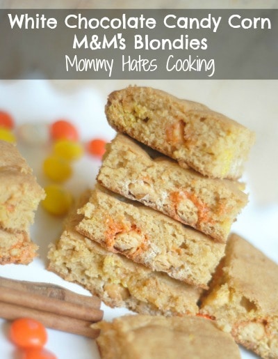 White Chocolate Candy Corn M&M’s Blondies