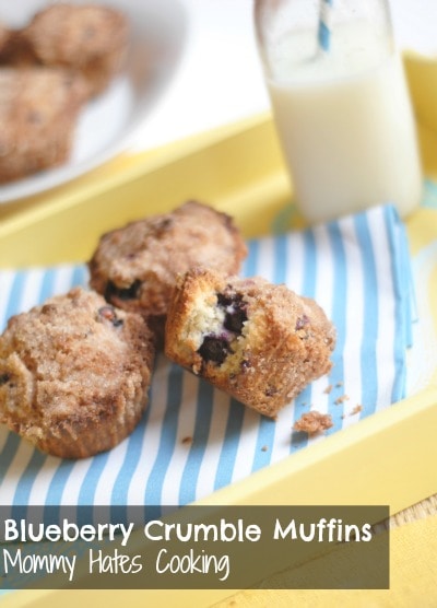 Blueberry Crumble Muffins {Gluten Free Optional}