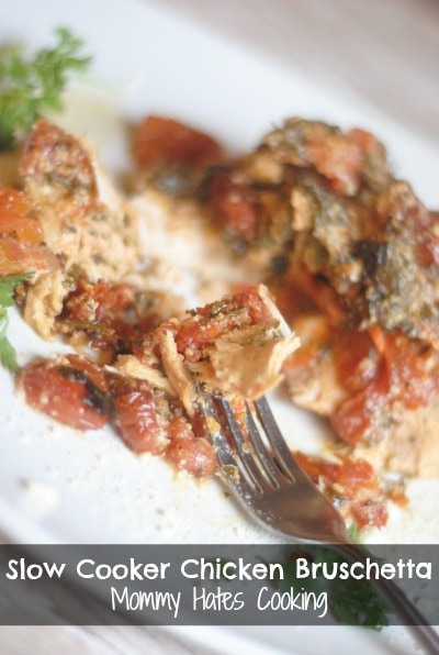 Slow Cooker Chicken Bruschetta