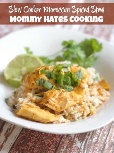 Slow Cooker Moroccan Spiced Stew with Cilantro Lime Rice