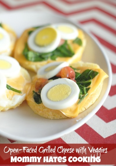 Open-Faced Grilled Cheese with Veggies