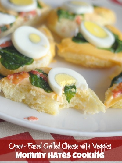 Open-Faced Grilled Cheese with Veggies