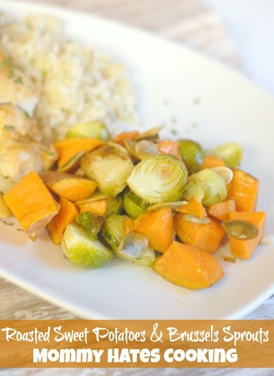 Roasted Sweet Potatoes & Brussels Sprouts