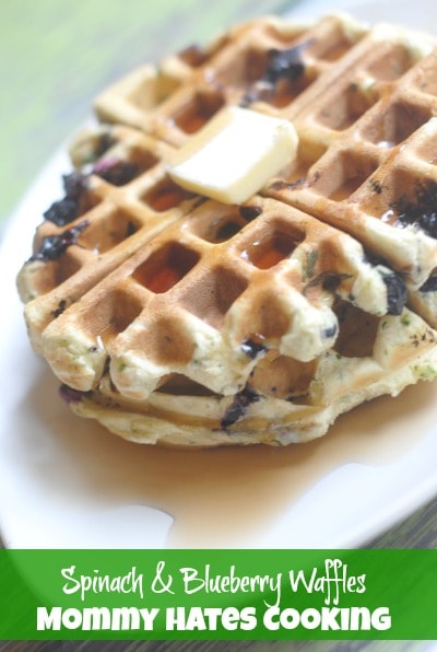 Spinach & Blueberry Waffles