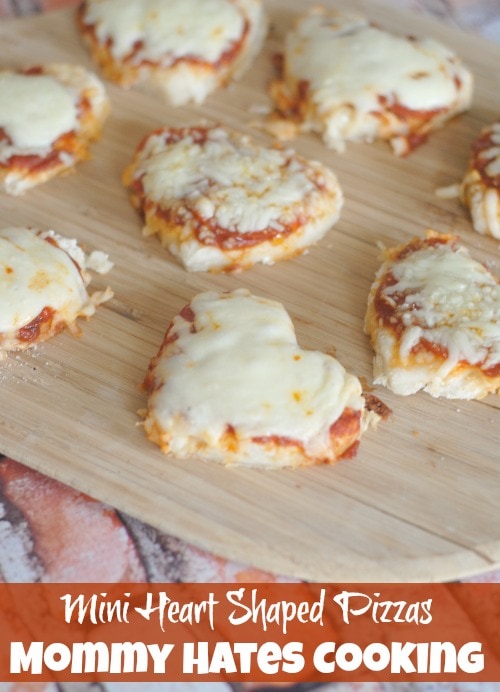 Mini Heart Shaped Pizzas