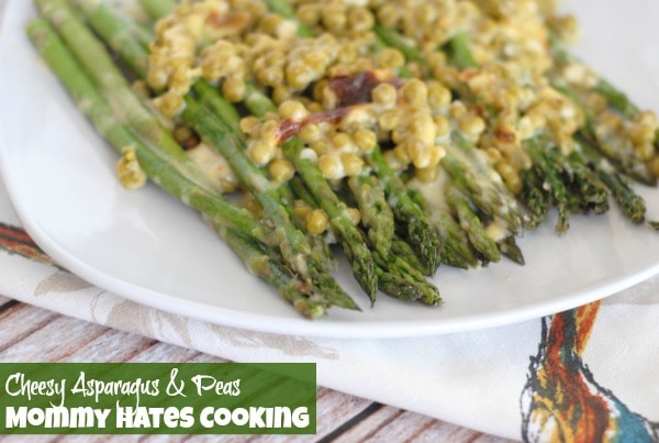 Cheesy Asparagus & Peas