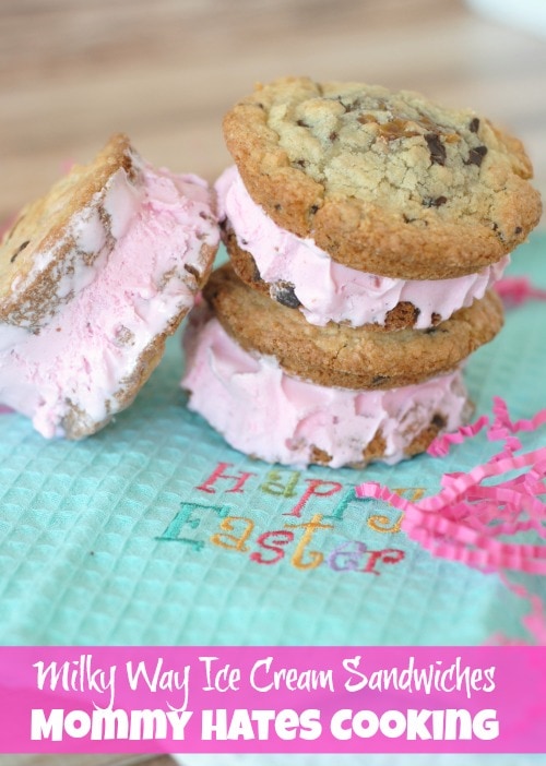 Milky Way Ice Cream Cookie Sandwiches
