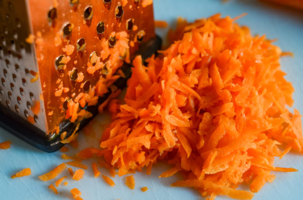 shaved grated carrots for carrot cake