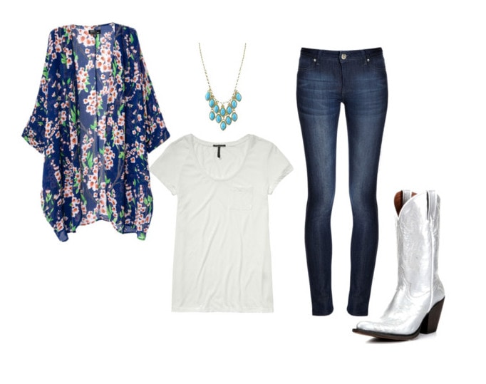Fall Fashion with Silver Cowboy Boots