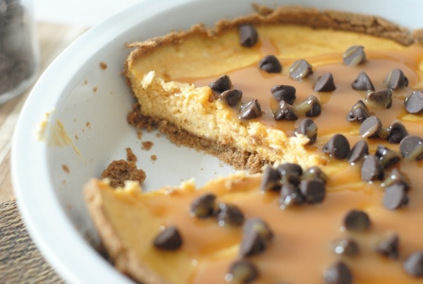 Caramel Topped Pumpkin Cheesecake