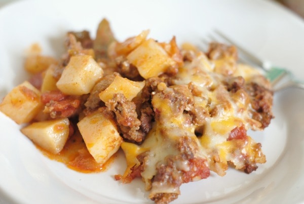 Cheesy Potato Taco Casserole #SimplyPotatoes #Sponsored