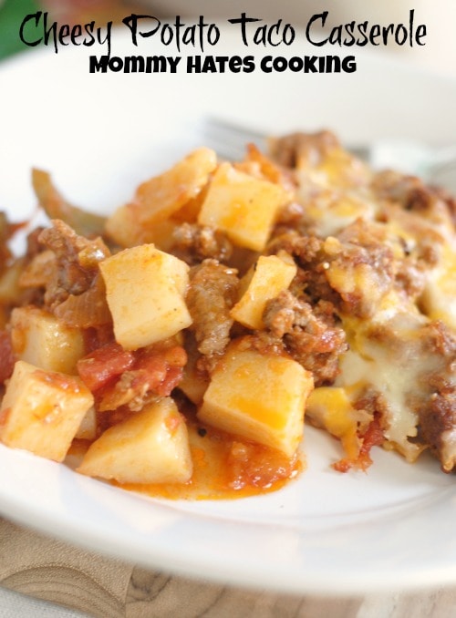 Cheesy Potato Taco Casserole #SimplyPotatoes #Sponsored