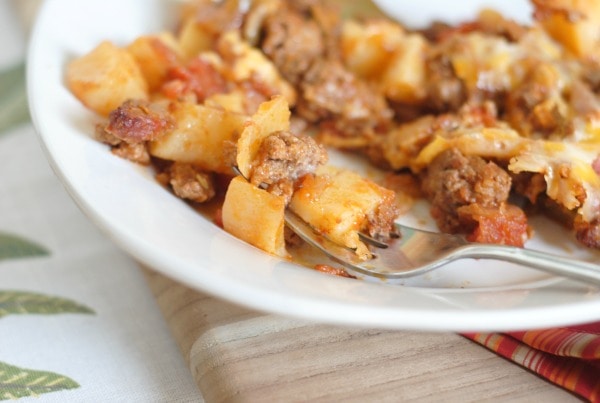 Cheesy Potato Taco Casserole #SimplyPotatoes #Sponsored