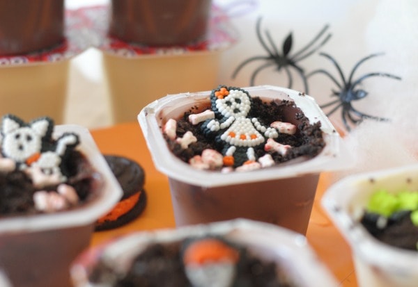 Skeleton Graveyard Pudding Cups