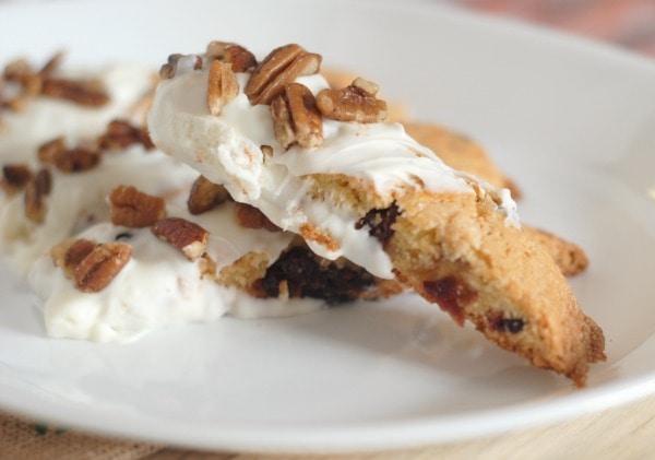 White Chocolate Cranberry Pecan Biscotti