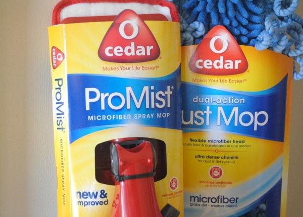 Cleaning with O-Cedar Microfiber Products