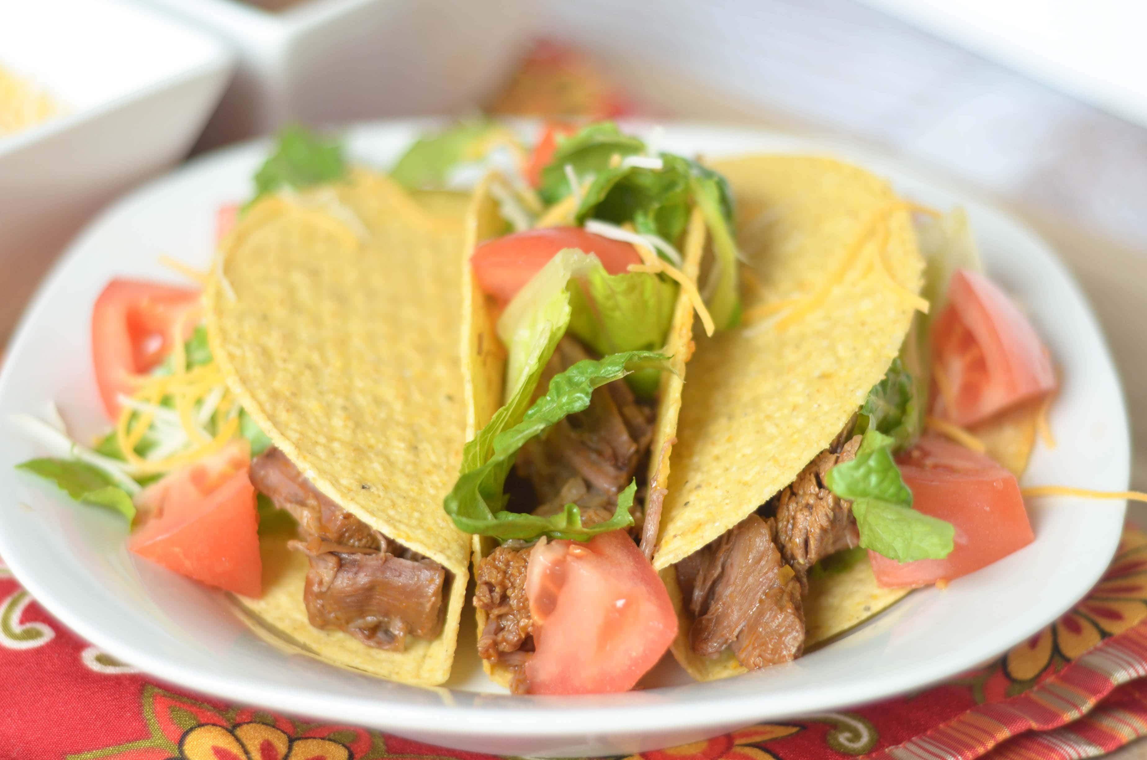 Slow Cooker Shredded Beef Tacos with Campbell’s® Slow Cooker Sauces