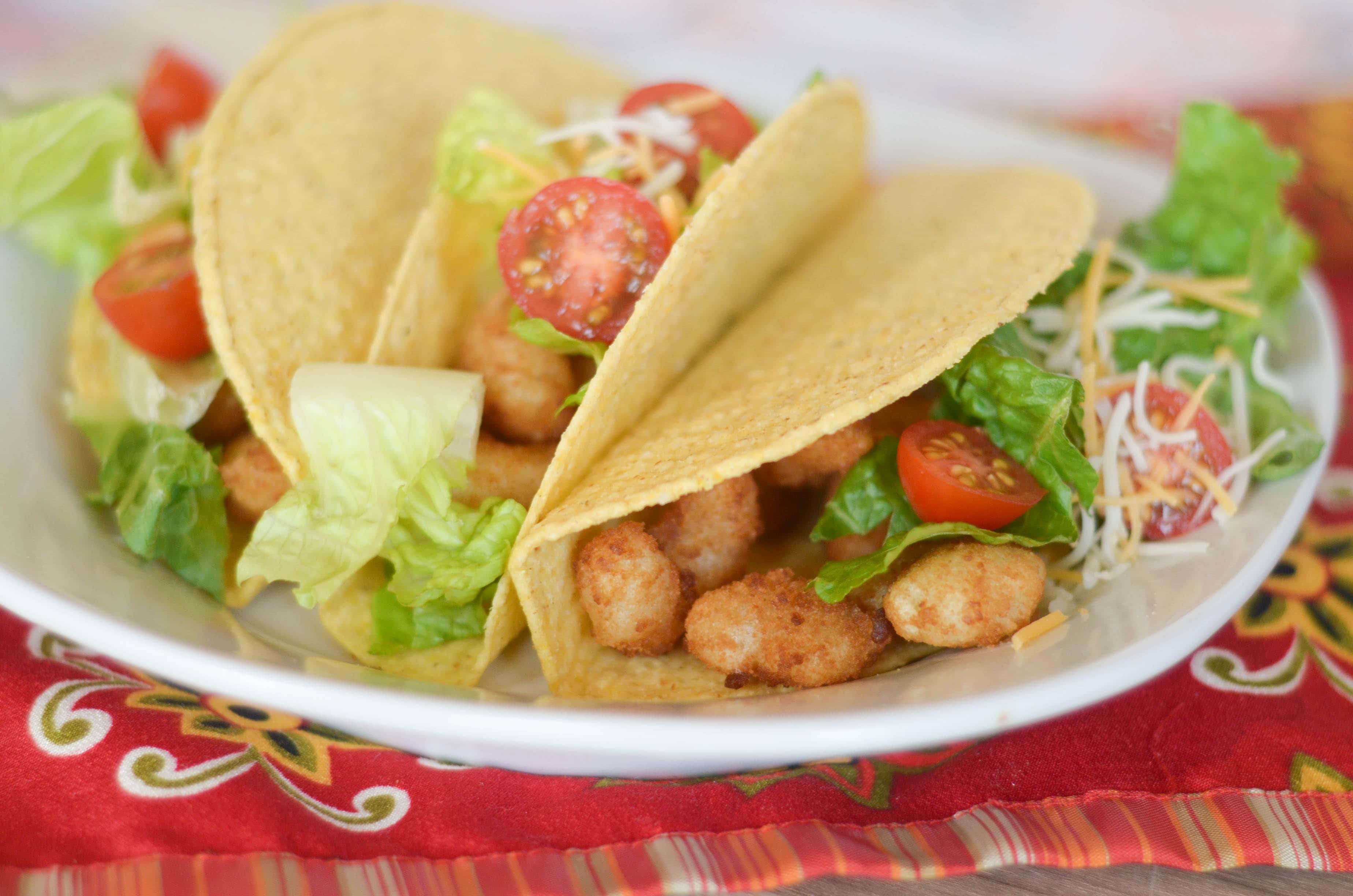 Popcorn Shrimp Tacos