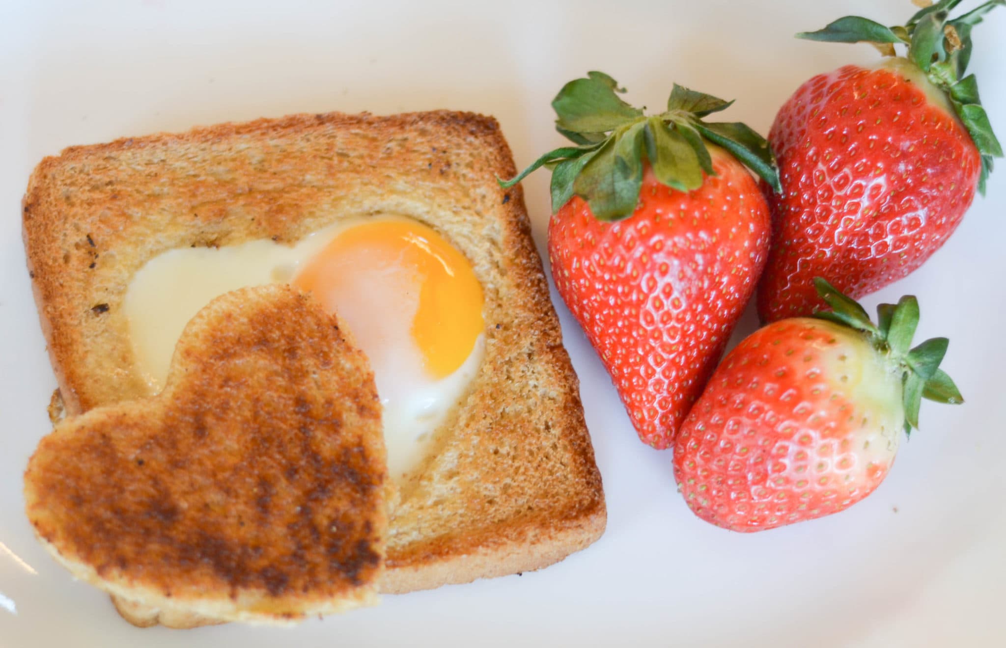 Heart Shaped Eggs in a Basket